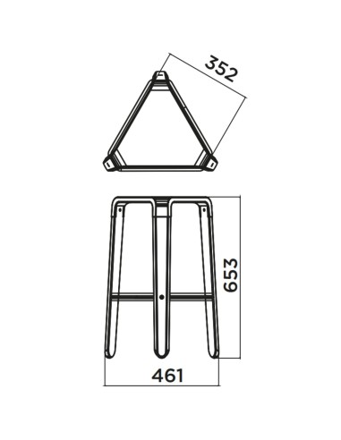 dimensions techniques tabouret haut 65 cm Picapau