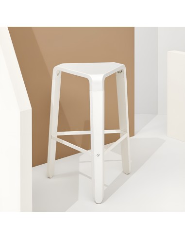tabouret de cuisine design en plastique et bois massif Picapau