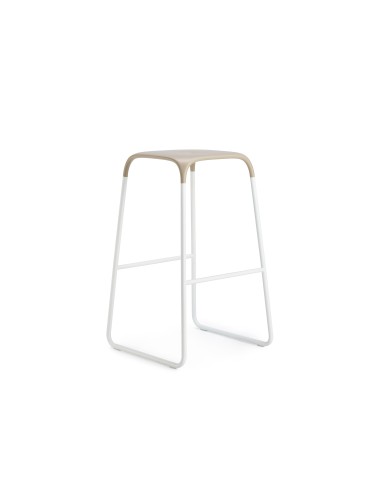 Tabouret Bobo sable avec pieds blancs – design minimaliste pour intérieur clair et lumineux