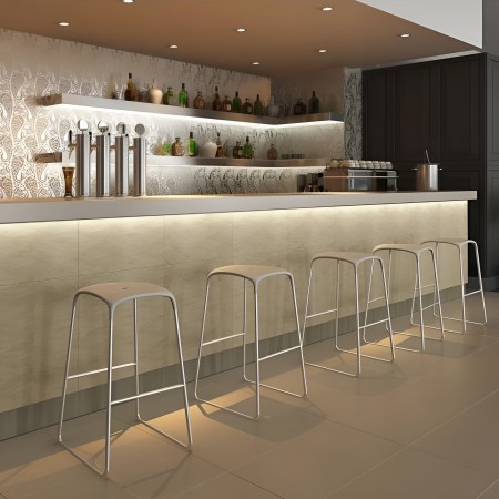 Tabouret de bar Bobo anthracite avec structure en acier chromé – style moderne et épuré 2