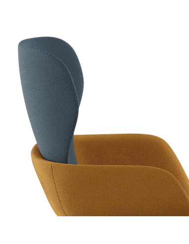 dossier ergonomique incurvé du fauteuil peb large dossier et pieds en bois