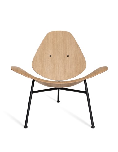 Chaise lounge en bois de chêne naturel - confort et style salle d'attente