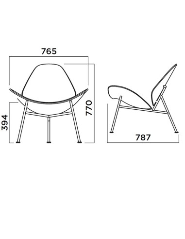 Dimensions de la chaise lounge KRAM
