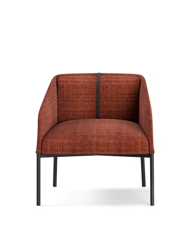 DEMOISELLE fauteuil pour salle d'attente en tissu à choix et cuir - siège haut de gamme rouge