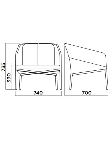 dimensions fauteuil Demoiselle AC4T