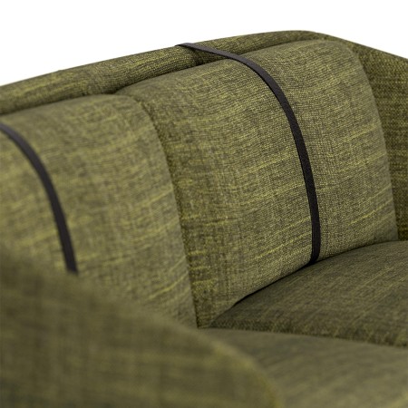 Dos confortable du sofa DEMOISELLE - salle d'accueil entreprise et bureau vert kaki