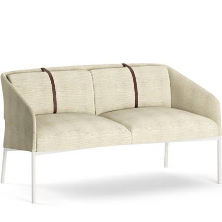 Canapé sofa DEMOISELLE blanc cassé - salle d'attente raffinée et épurée