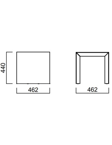 Dimensions du banc Museum 1 Seat 1 place