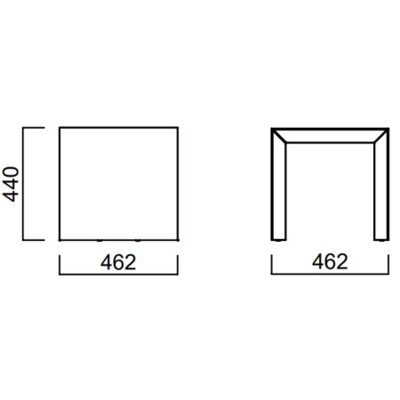 Dimensions du banc Museum 1 Seat 1 place