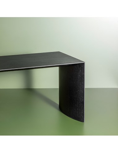 Banc en chêne teinté noir - salle d'attente, galleries, halls - modèle MUSEUM