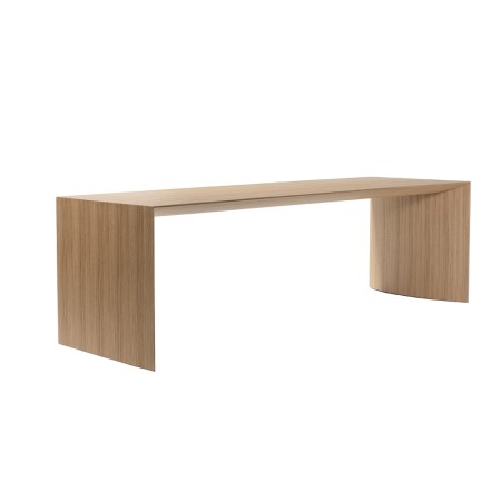 Banc MUSEUM en chêne naturel - design haut de gamme pour halls et salles d'attente