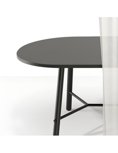 Table noir de restauration Record Living sur fond blanc - table design moderne