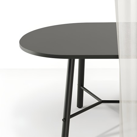 Table noir de restauration Record Living sur fond blanc - table design moderne