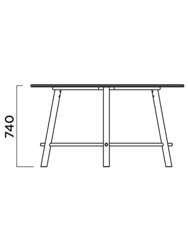 Dimensions de la table carrée Record living 4 legs
