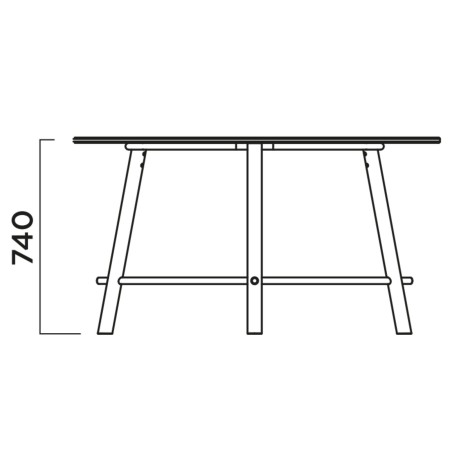 Dimensions de la table carrée Record living 4 legs