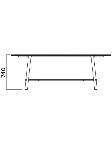 Dimensions table maxi 4 legs record Living