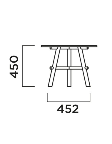 Dimensions de la table basse Record Contract H 450