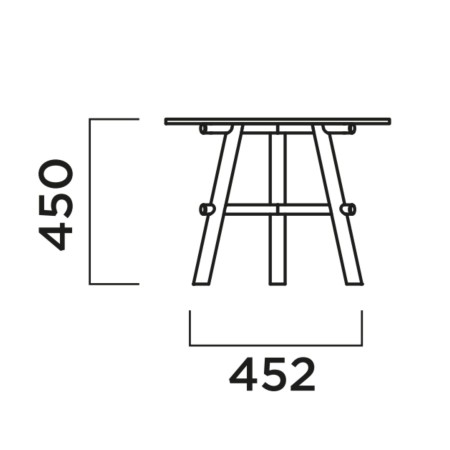 Dimensions de la table basse Record Contract H 450