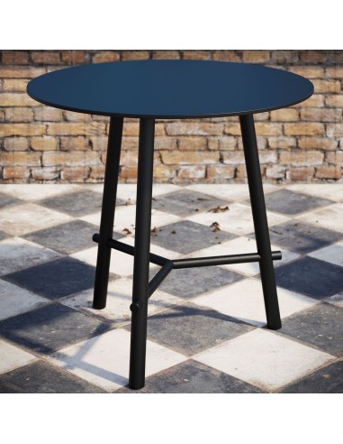 table bistrot design noir mat en situation – Record Contract H710