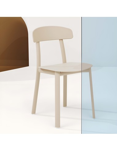 Chaise Feluca Pop blanche en plastique et acier pour extérieur