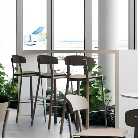 Tabouret 75 cm intérieur pour bar avec assise plastique – Feluca Pop