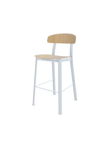 Tabouret haut Feluca bois 75 cm pour bar intérieur – assise frêne