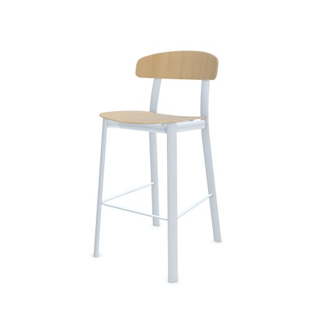 Tabouret haut Feluca bois 75 cm pour bar intérieur – assise frêne