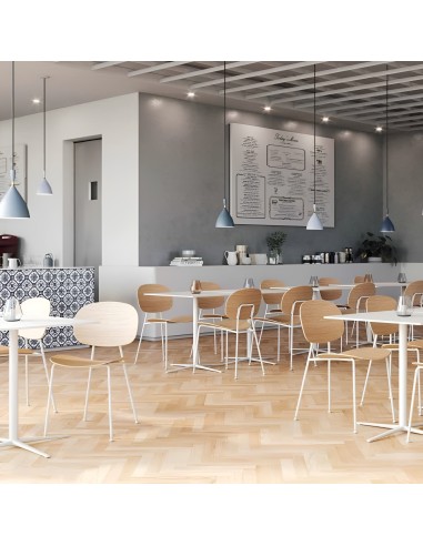 Chaises d'intérieur en chêne, salle de pase, collectif, réunion - bois et acier moderne