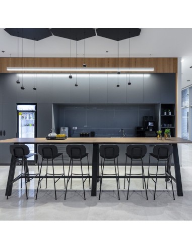 Tabourets noirs en bois et métal pour bar résidentiel ou professionnel - Tondina Bar Stool