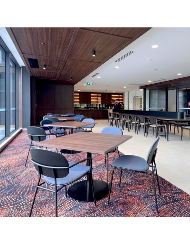 Chaise avec accoudoirs restauration, salle de pause, réunion Tondina - assise confortable en tissu et dos en bois