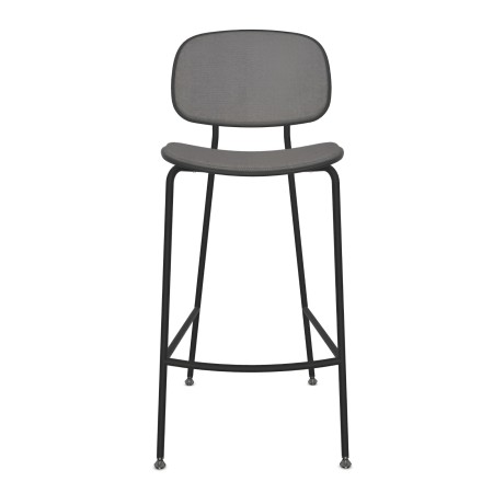 Tondina – Tabouret de cuisine design avec assise en tissu et dossier en bois, idéal pour une ambiance élégante et contemporaine 2
