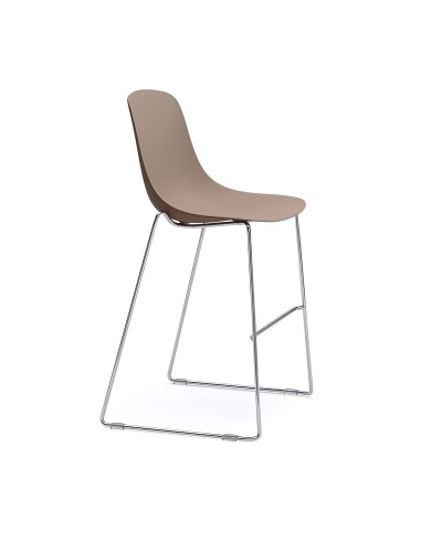 structure acier chromé et coque plastique beige PURE LOOP MONO