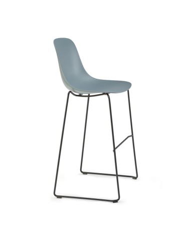 Tabouret design pour extérieur PURE LOOP MONO – usage terrasse ou jardin en bleu