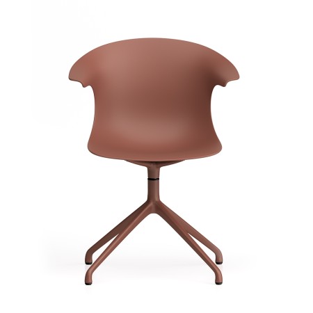 Chaise Loop Mono en plastique et aluminium rouge - bureaux modernes