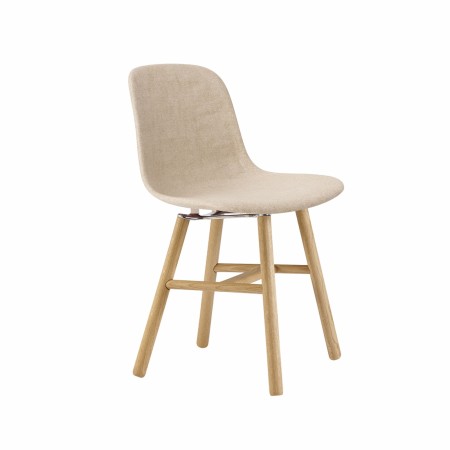 Siège en tissu avec piètement bois scandinave – Pure Loop Mono Wood Retro