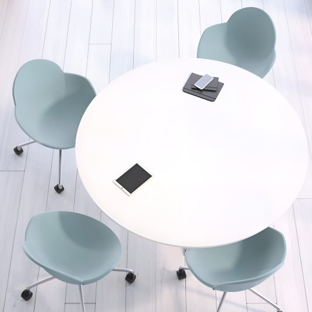 Chaise Cookie en plastique ergonomique bleu - bureau moderne et confortable