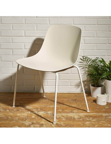 Chaise de terrasse résistante aux intempéries en acier peint et plastique Pure Loop Mono