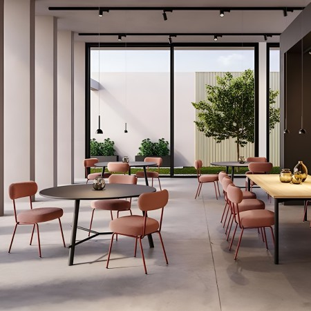 Takumi – Chaise design avec assise en tissu, parfaite pour un intérieur élégant et contemporain 2