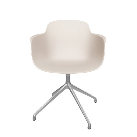 Chaise Sicla pivotante en plastique et acier - coloris beige