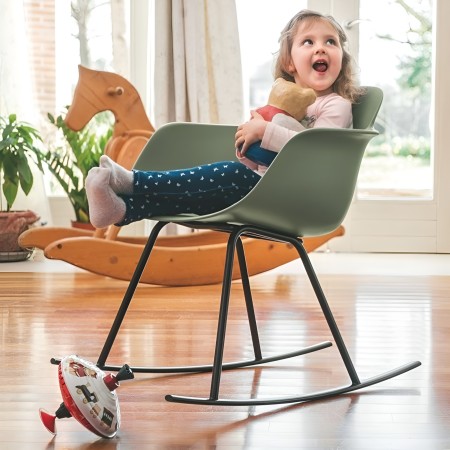 Fauteuil à bascule moderne en plastique et métal – Sicla 2