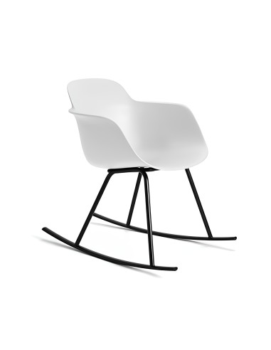 Fauteuil à bascule moderne en plastique et métal – Sicla