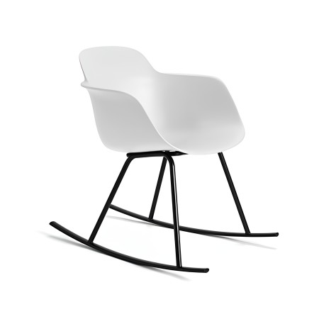 Fauteuil à bascule moderne en plastique et métal – Sicla