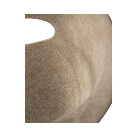 Zoom sur le tissu taupe de la chaise – texture douce et résistante adaptée aux espaces pro