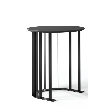 Table basse de salle d'attente ZooZoo en métal peint noir moderne et contemporain