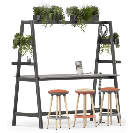 Table de réunion NOVA Wood dans un open space moderne - modulable