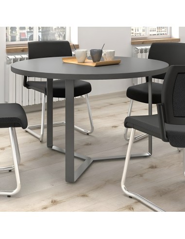 Version ronde Ø1200 mm – table PLANA 3 personnes en salle d'attente