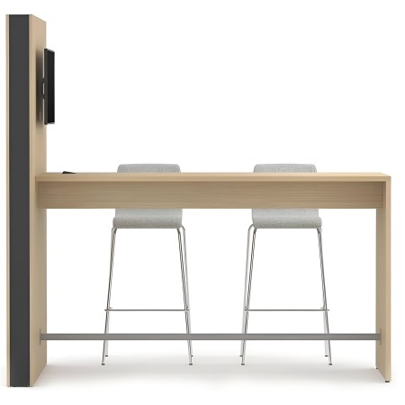 Table haute avec panneau écran MEDIA