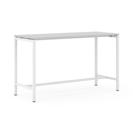 Bureau haut NOVA blanc minimaliste avec structure métallique