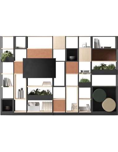 Etagère COMBUS avec différentes options et écran accroché