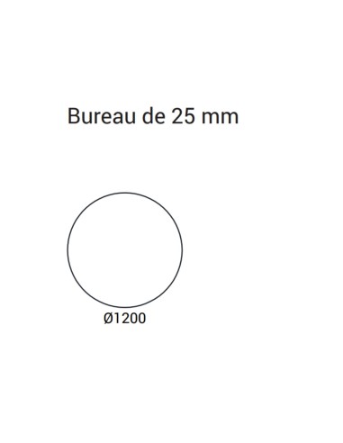 Dimensions de la table ronde de réunion AIR